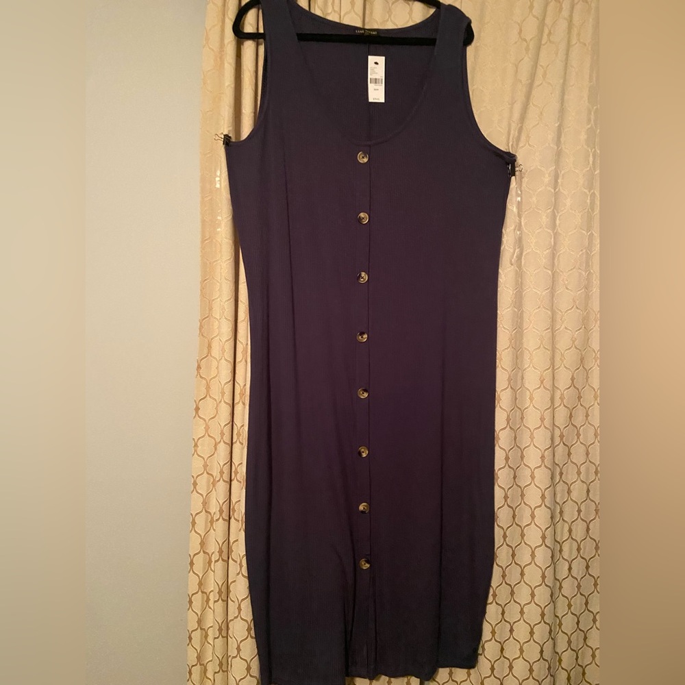 Lane Bryant Blue Cotton Casual BodyCon Dress Size 22/24 ALMOST SUMMER SALE!